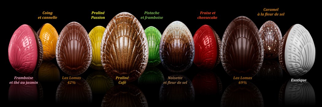 Oeuf praliné et ganache - Disponible à l'expédition dans shop sous Ganache