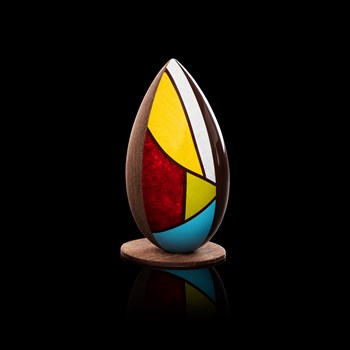 Oeuf Arlequin - Rupture de Stock - Chocolat noir, garni amandes et noisettes enrobées, Fritures, oeufs pralinés, oeuf nougatine, 340 gr 58.-