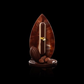 L'oeuf Eclair au chocolat - Chocolat noir, garni amandes et noisettes enrobées, oeufs pralinés, oeuf nougatine, 470 gr 65.-