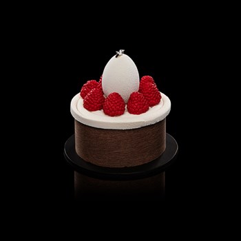 L'oeuf framboisier - Chocolat noir et blanc, amandes et noisettes enrobées, chocolats, oeufs nougatine, 410 gr 62.-