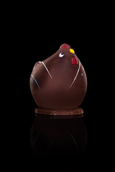 Mini cocotte - Vert : chocolat Lait - Bleu : chocolat noir, garni amandes et noisettes enrobées, chocolats, oeufs nougatine, 100 gr 18.-