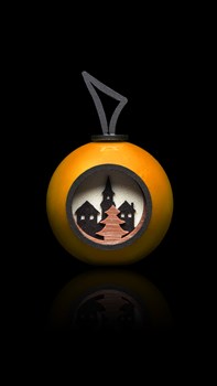 La boule jaune - Chocolat Lait et blanc, amandes et noisettes enrobées et divers petits chocolats. 114g 22.-