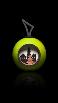 La boule verte - Chocolat Lait et blanc, amandes et noisettes enrobées et divers petits chocolats. 114g 22.-