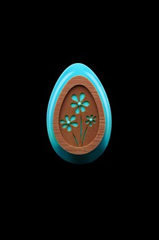 Oeuf coloré bleu  - Chocolat noir, amandes, noisettes, fritures 130g 22.-