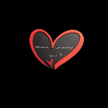 Slate heart " Mom, what are we eating ?  - Dark chocolate and caramelized hazelnuts 130g 17.-